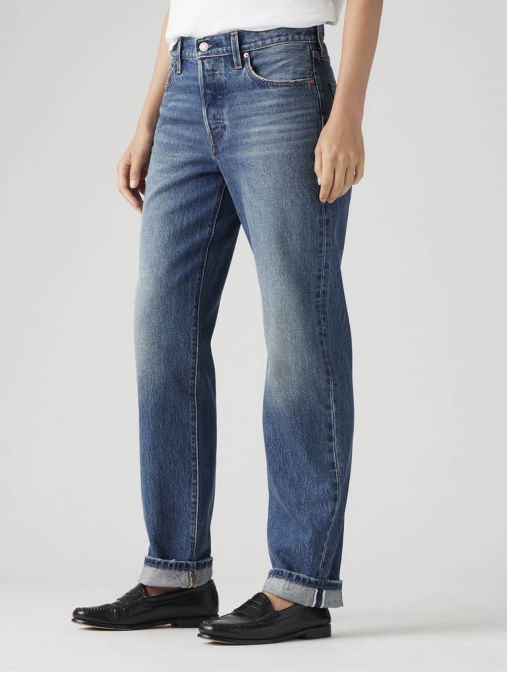 Levis 501 90’s Selvedge Denim Jeans Get on Board Medium Wash Size 29x30 NWT - Picture 4 of 14